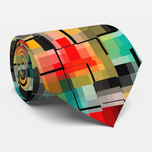 Red Blue Yellow Stropdas (Opgerold)