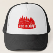 Red Bluff Bigfoot Semi-Truck & Forest Silhouette Trucker Pet (Voorkant)