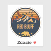 Red Bluff, California Sticker (Vel)