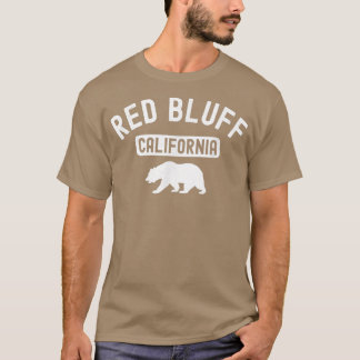 Red Bluff California USA Flag Vintage Cali Bear Sa T-shirt
