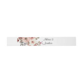 Red Blush Floral Ros Wedding Belly Band Uitnodigingen Wikkel (Vlak)