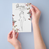 Red Blush Floral Rozen Bridal Game raadt de Dress Flyer (Hand)