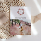 Red Blush Floral Rozen Trendy Save the Date