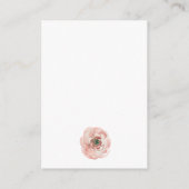 Red Blush Floral Rozen Wedding Enclosure Kaart (Achterkant)
