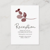 Red Blush Floral Rozen Wedding Enclosure Kaart (Voorkant)