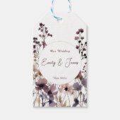 Red Blush Floral Wedding Elegant Cadeaulabel (Voorkant)