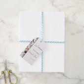 Red Blush Floral Wedding Elegant Cadeaulabel (Met Touw)