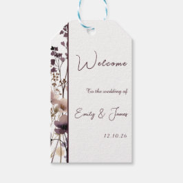 Red Blush Floral Wedding Elegant Cadeaulabel