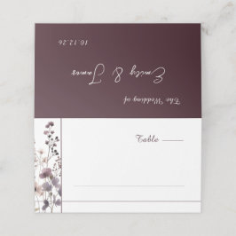 Red Blush Floral Wedding Elegant Plaatskaartje