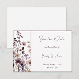 Red Blush Floral Wedding Elegant Romantic Save The Date