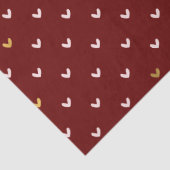 Red Blush Pink Gold Hearts Tissuepapier (Detail)