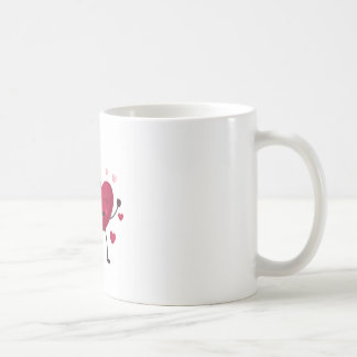 Red & Blush Pink Hearts Romantic Mug Koffiemok
