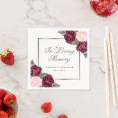 Red Blush Pink Silver Floral Funeral Memorial Servet (Insitu)