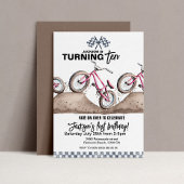 Red BMX birthday invitation, Any age, Dirt bike Kaart