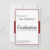 Red Board Afstuderen Celebration Invitation Kaart (Voorkant)