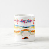 Red Boat en Beach in Mundesley, Norfolk Koffiemok (Center)