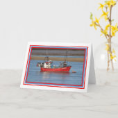 Red Boat Groeten Kaart (Gele Bloem)