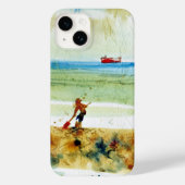 Red Boat in Mundesley Case-Mate iPhone Case (Achterkant)