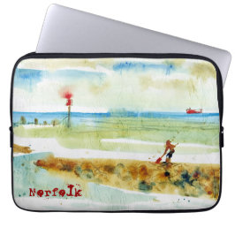 Red Boat in Mundesley, Norfolk Laptop Sleeve