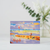 Red Boat op het strand in Mundesley, Norfolk Brief Briefkaart (Staand voorkant)