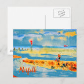 Red Boat op het strand in Mundesley, Norfolk Brief Briefkaart (Voorkant / Achterkant)