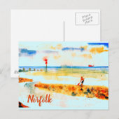 Red Boat op het strand in Mundesley, Norfolk Briefkaart (Voorkant / Achterkant)