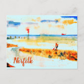 Red Boat op het strand in Mundesley, Norfolk Briefkaart (Voorkant)