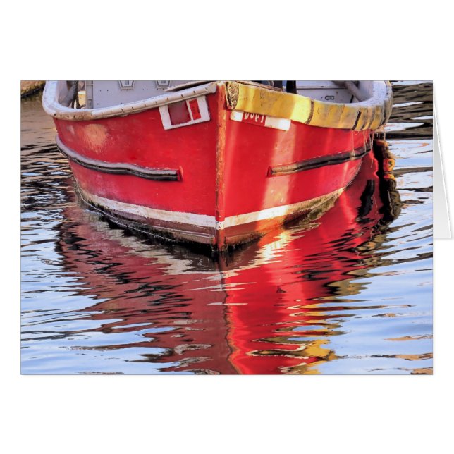 Red Boat Reflections (Voorkant Horizontaal)