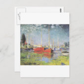 Red Boats, Argenteuil, Claude Monet Briefkaart (Voorkant / Achterkant)
