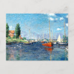 Red Boats, Argenteuil, door Claude Monet, Briefkaart<br><div class="desc">Claude Monet fijn kunstschilderij - Red Boats,  Argenteuil,  Frankrijk</div>