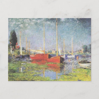Red Boats in Argenteuil Briefkaart