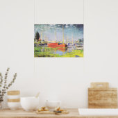 Red Boats in Argenteuil door Claude Monet Poster (Keuken)
