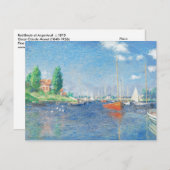 Red Boats in Argenteuil door Monet Briefkaart (Voorkant / Achterkant)