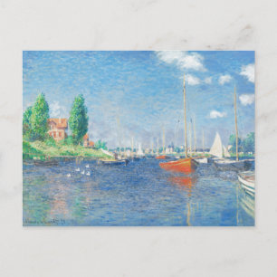 Red Boats in Argenteuil door Monet Briefkaart