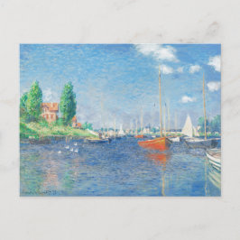 Red Boats in Argenteuil door Monet Briefkaart
