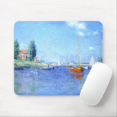 Red Boats Water Beach Monet Mousepad Muismat (Met muis)