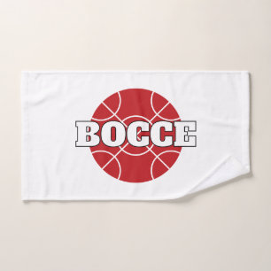 Red Bocce Ball Design aangepaste handdoek cadeau