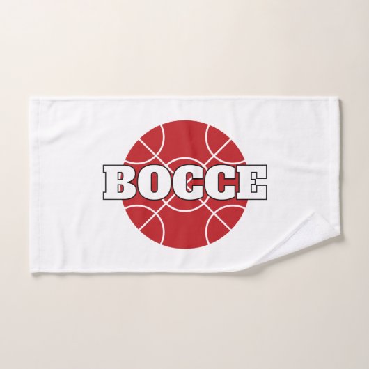 Red Bocce Ball Design aangepaste handdoek cadeau (Handdoek)