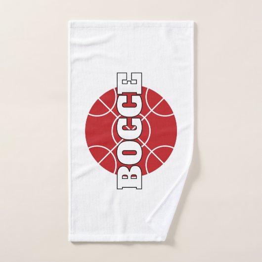 Red Bocce Ball Design aangepaste handdoek cadeau (Handdoek)