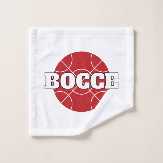 Red Bocce Ball Design washandje (Wasdoekje)