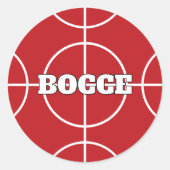 Red Bocce Game Ball stickers (Voorkant)