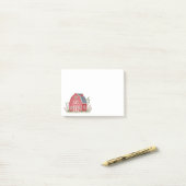 Red Boerderij Barnyard Modern Post-it® Notes (Op bureau)