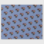 Red Boerderij Tractor Cadeaupapier (Vlak)