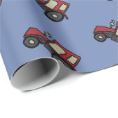 Red Boerderij Tractor Cadeaupapier (Rol Hoek)