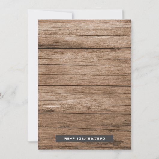 Red Boerderij Tractor First Birthday Party Invitat Kaart (Achterkant)