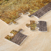 Red Boerderij Tractor Legpuzzel (Zijkant)