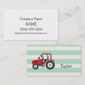 Red Boerderij Tractor Visitekaartje (Voorkant / Achterkant)