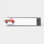 Red Boerderij Truck Bureau Naambordje (Voorkant)