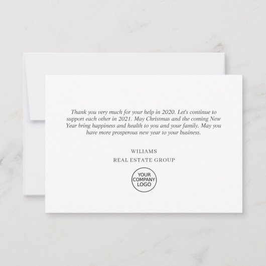 Red Boerderij Truck Holiday Corporate Kerstmis Bedankkaart (Achterkant)