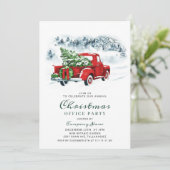 Red Boerderij Truck Holiday kerst Kaart (Staand voorkant)